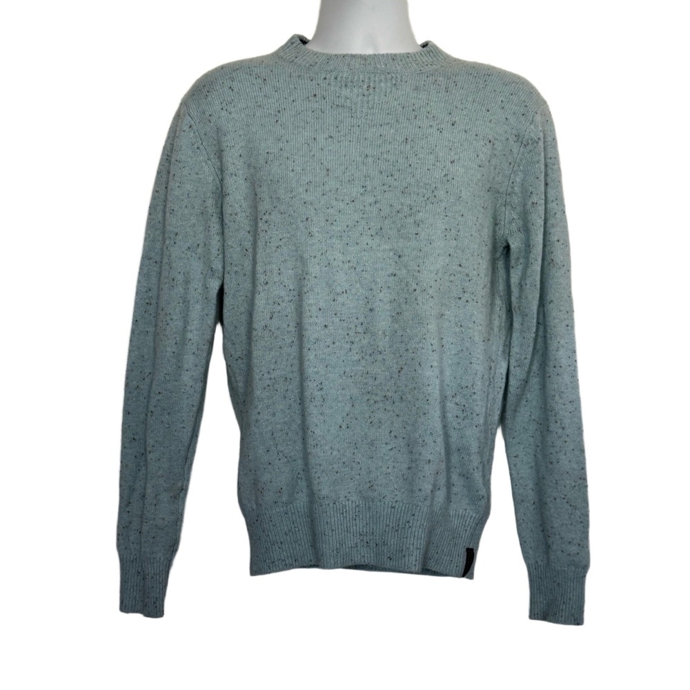 Scotch And Soda Sweater Blue Crew Neck Speckled‎ Pullover Wool Blend Medium
